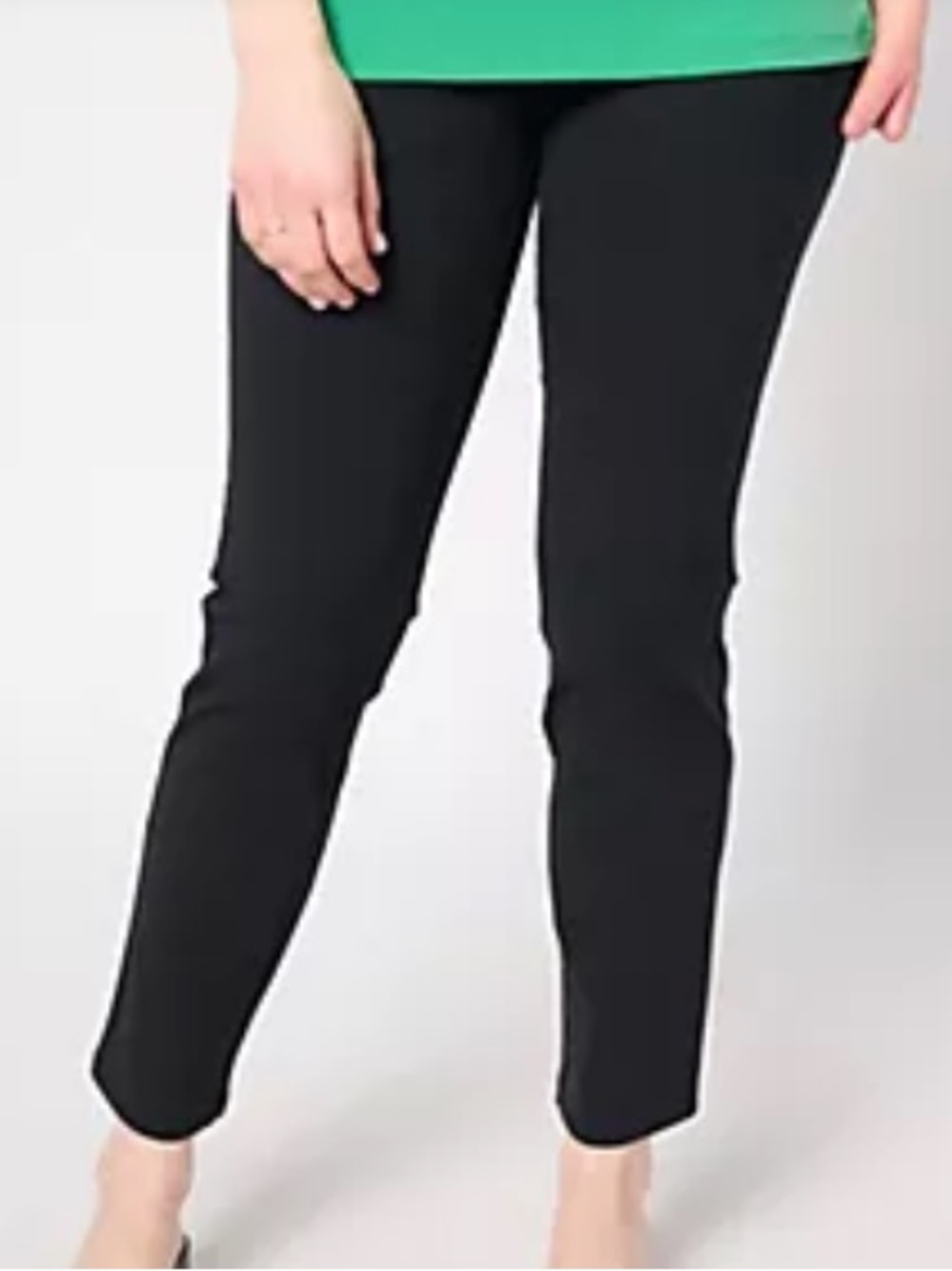 Women With Control Black Straight-Leg Women's Pants